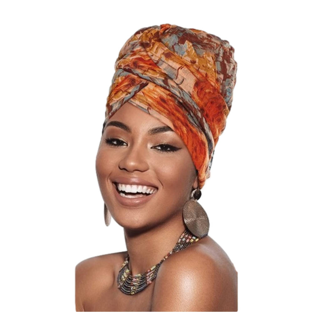 Tie-dyed Print Turban Head Wraps